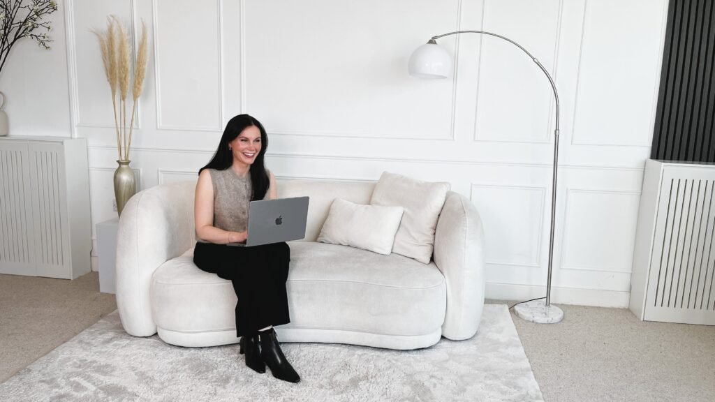 Hannah Montgomery owner of Saffron Studios Ltd, London baseed design studio creating websites for aesthetic clinics